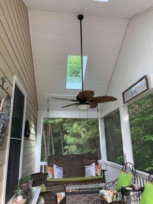 Screen Porch with Skylights