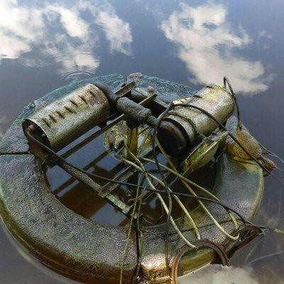 This pond fountain is covered with algae which clogs the nozzle, pump, and motor.  Running a fountain in this condition leads...