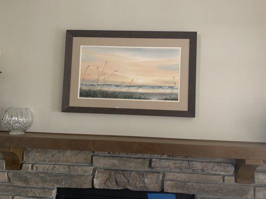 Framed picture of Jeffery Hull's (Cannon Beach artist) Day's End