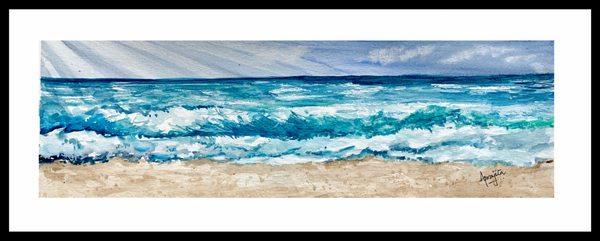 Crashing Waves in Watercolors- Giclee Print and prints on other surfaces available.  https://www.aprajita.art/Prints/art_print_products/beac