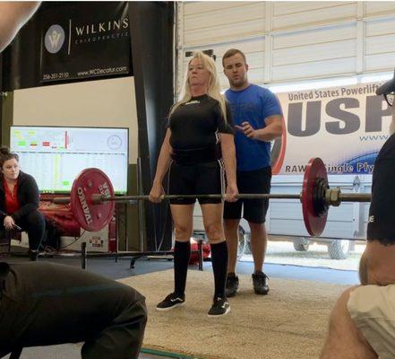 Denise on her 4th powerlifting competition