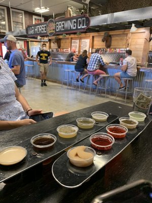 Cider flight + beer flight