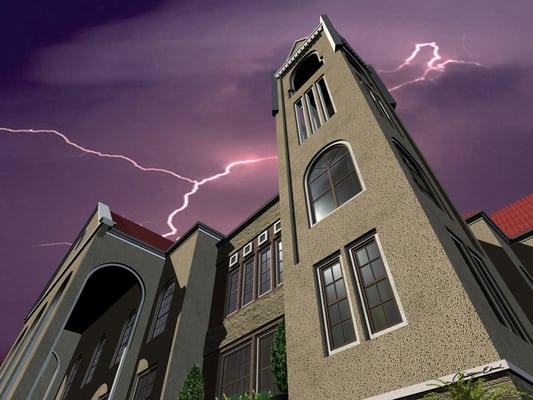 Dramatic Rendering for City Hall Annex in Anderson, S.C.