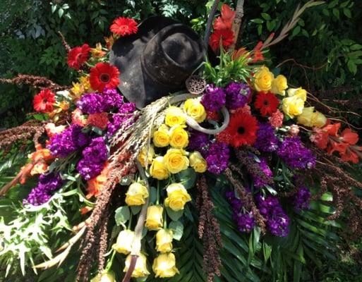 Funeral Casket Cover by Towne Flowers