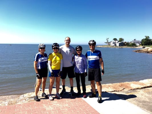 Mid-ride break with Marianne and Mark! We were just fed snacks and are extra smiley :)