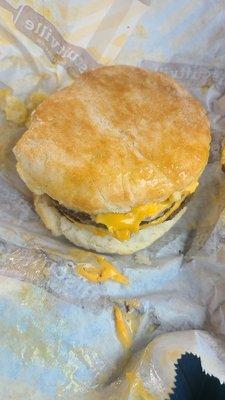 Ultimate sausage biscuit..double meat & double cheese for the win!!