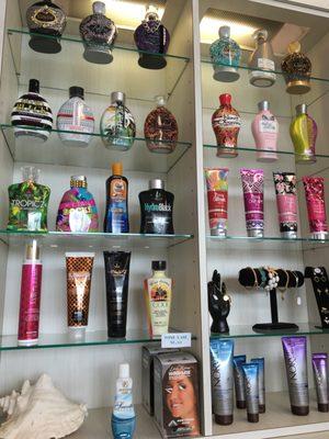 Full array of lotions for every budget. Special orders available.