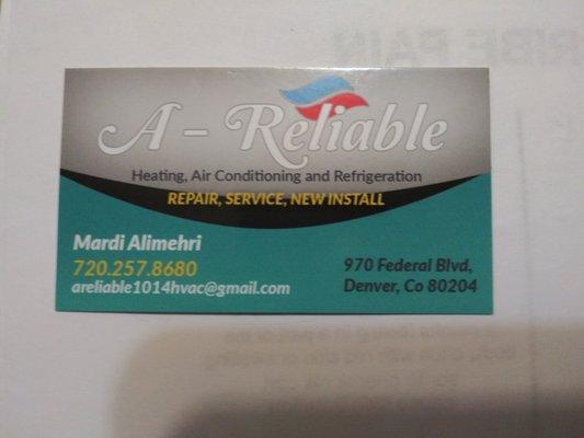 A-Reliable Heating, AC and Refrigeration