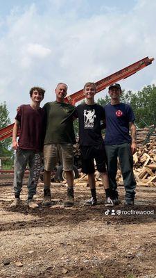 The Boys making your firewood keeping it a Family business.