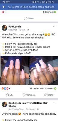 This nail tech is very unprofessional!