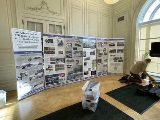 The Asbury Park Museum pop up series had a second life in the Guggenheim Library lobby at Monmouth University.