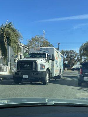 Rude lazy driver- thinks he owns the street. Will not pull over to open way for oncoming traffic.