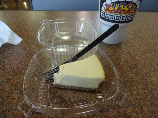 Cheesecake at Ricks' BBQ.