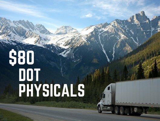 $80 Walk-In FMCSA Certified DOT Medical Physical