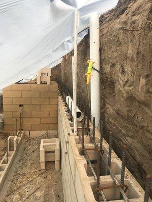 Professional installation of retaining walls