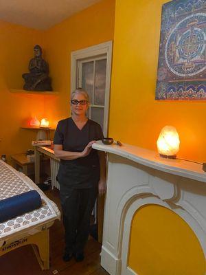 Sharon Paddock at her Yoga Wellness Bodywork studio