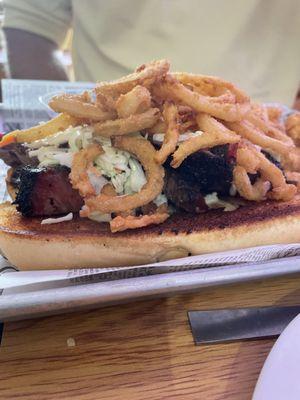 Smoke brisket sandwich