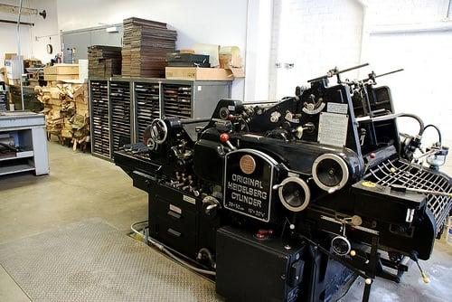 Heidelberg Press in the press room