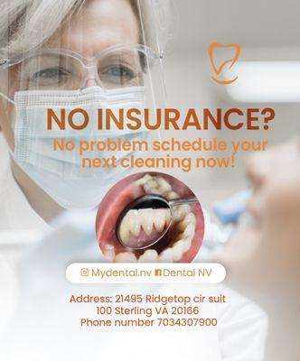 No dental insurance? We offer you 20%