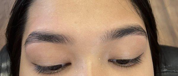 First time eyebrow threading