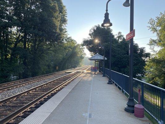 Train platform looking northbound