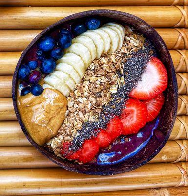 Our delicious Acai Bowl, all fresh ingredients, no sugar added and made daily!