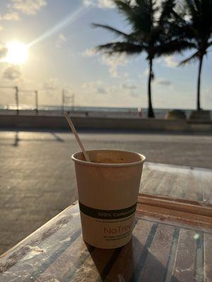 Cafe Cubano while sitting at Boardwalk enjoying the view!