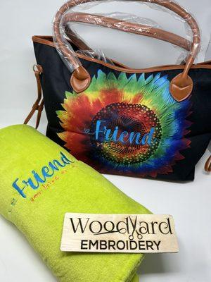 Friend throw and tote bag.