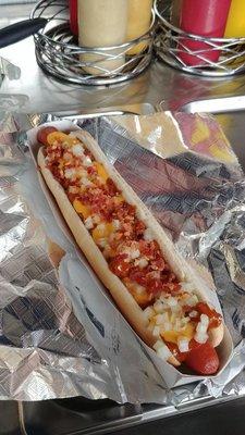 Foot long hot dog