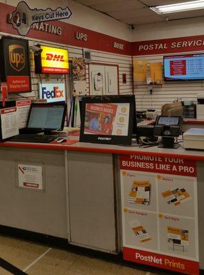 Mailing and Shipping center inside Smiths at S Maryland and Sahara.