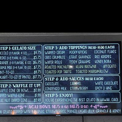 Menu board