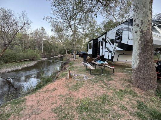 Camping spot on the river