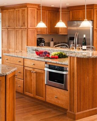 Kitchen Remodeling project in Cotuit. Omega Kitchen Cabinets.