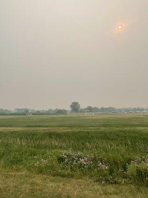 Smokey haze from Canadian fires.