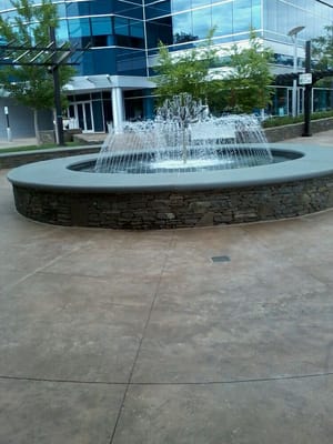 Fountain outside.