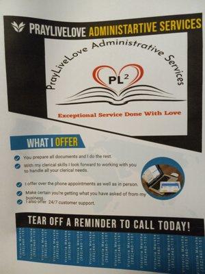 PrayLiveLove Administrative Services