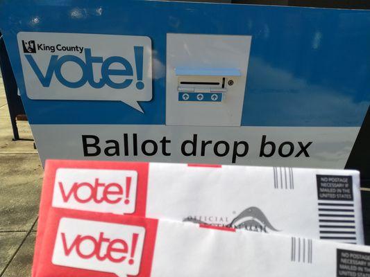 Ballot Drop Box outside