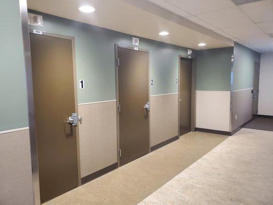 Multiple Secure private dosing rooms for methadone and suboxone treatments.