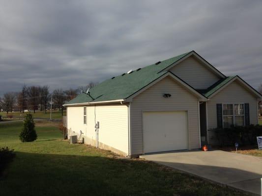 After- Replaced entire roof with CertainTeed Landmark Dimensional shingles
Color- Hunter Green