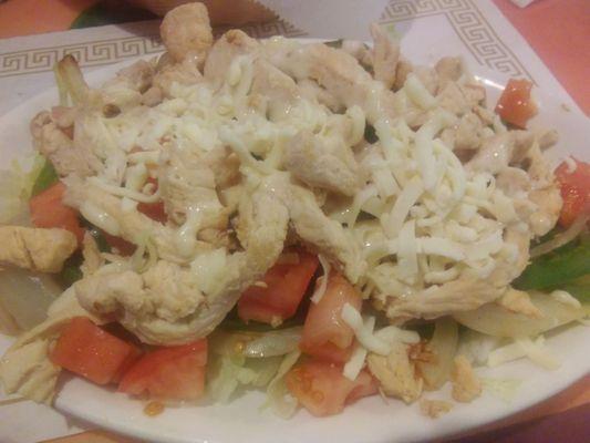 Grilled chicken salad.