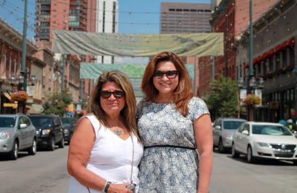 Larimer Square. Rick had us stand in the street (when there was no traffic) to get a cool looking keepsake pic. He is a great photographer.