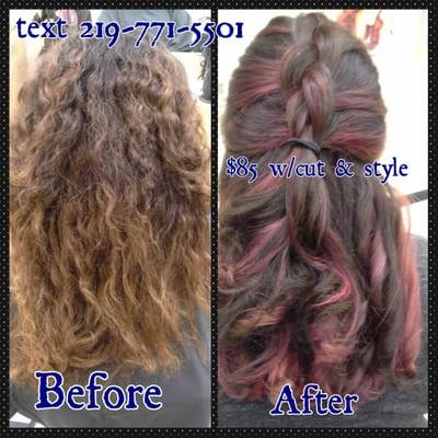 "Three's a Party" Tri color Ombrè $75-105 includes hair cut and finish!