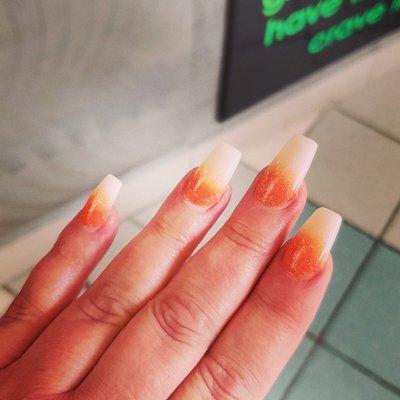 Peach ombre French