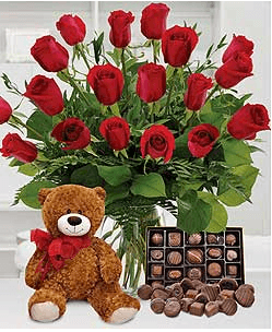 Classic Red Roses and More by Hoogasian Flowers. Order at hoogasian.com