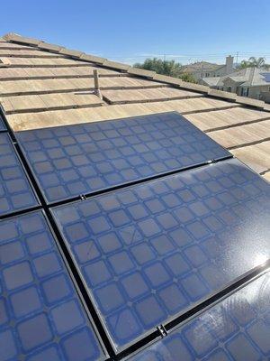 Solar panel cleaning