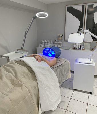 LED Light Therapy is great for collagen stimulation and fighting acne