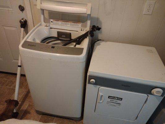 I have a Whirlpool Apartment size non stackable washer and dryer . It's 18 months old works perfectly.