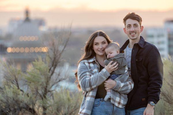 Family photos in the Boise Foothills