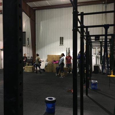 from the corner by their rig. This only shows a 1/5 of total training space. Plenty of room during a class to focus on the WOD.