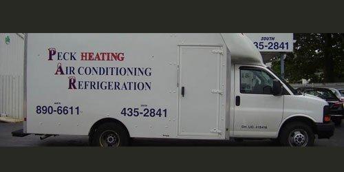 Peck Heating Air Conditioning Refrigeration Truck